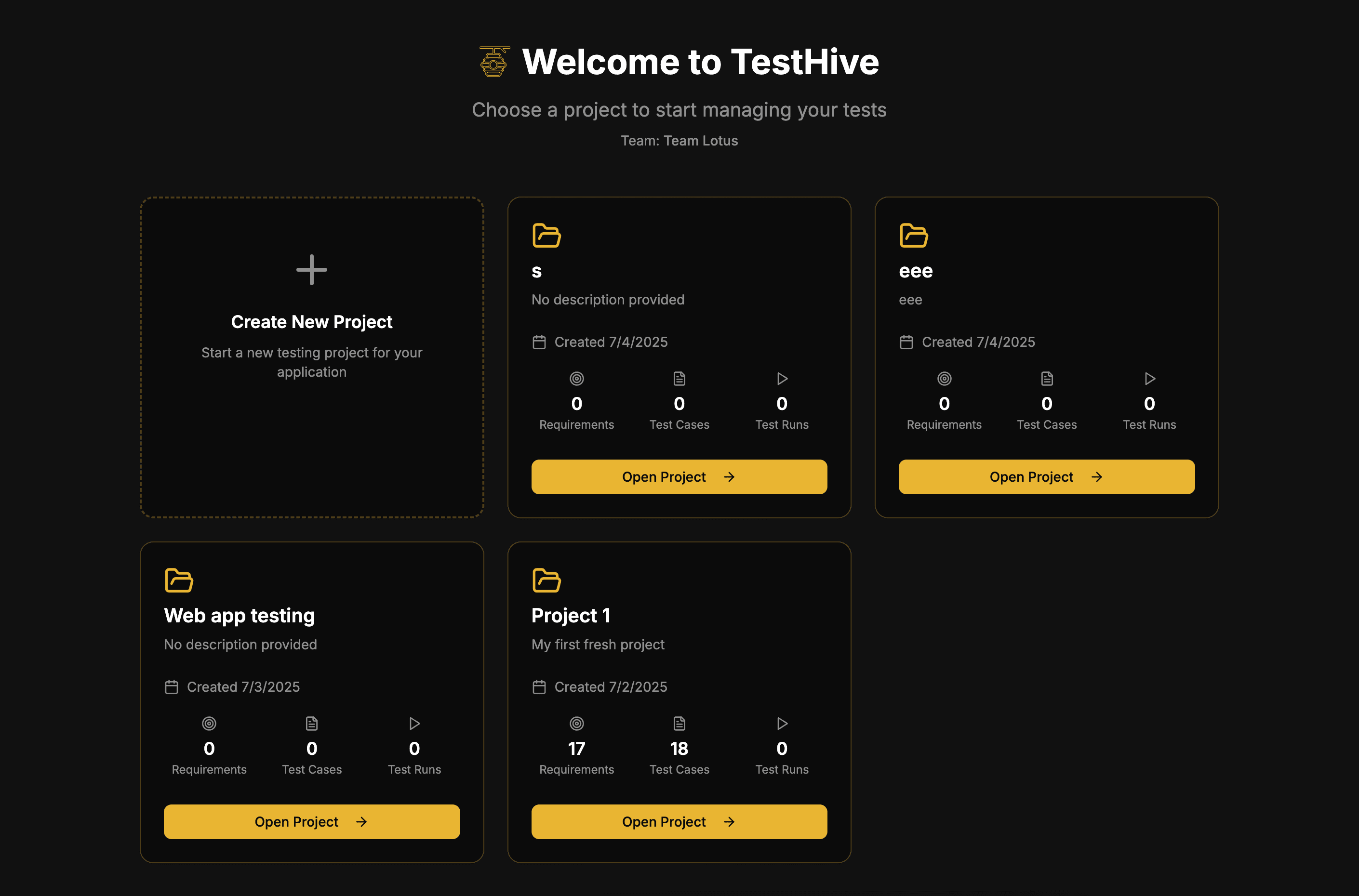 TestHive screenshot 2